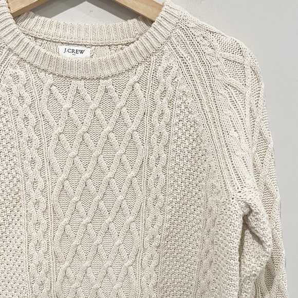 J CREW Cable Crewneck Sweater Coastal Classic Fisherman Size XXS - Picture 3 of 10